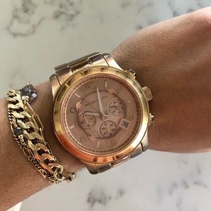 Michael Kors Oversized Runway Watch Rose Gold